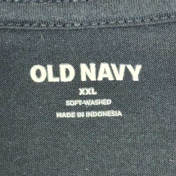 Old Navy T-Shirt Mens XXL Navy Blue Santa Beer Graphic Christmas Holiday Funny - Picture 5 of 7